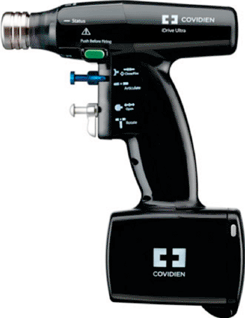 Image: The Covidien iDrive Ultra powered stapling system driver (Photo courtesy of Covidien).